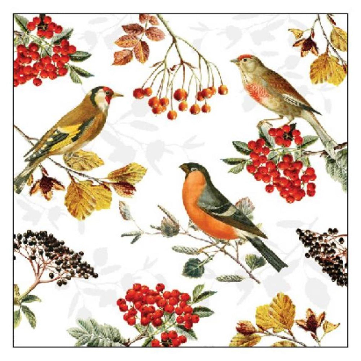 Ambiente servetten 25cm autumn birds fsc mix
