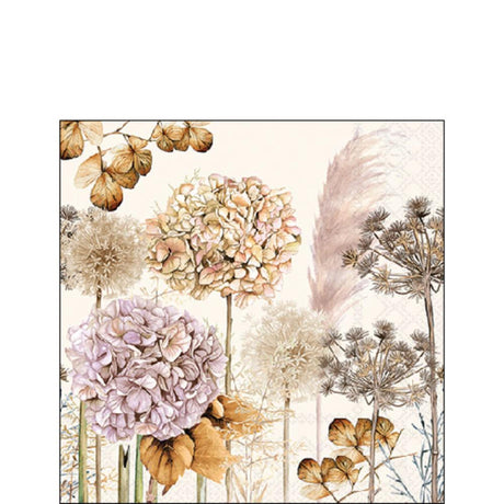 Serwetki Ambiente 25cm suszone kwiaty