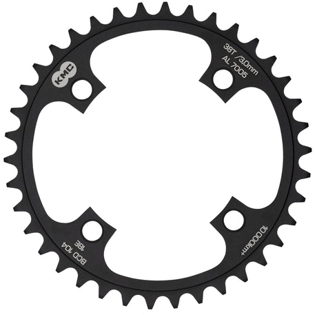 KMC Gear 38T, aluminium 1 2x1 .BCD 104 mm. Linia łańcucha 3,0 mm pojedyncza prędkość