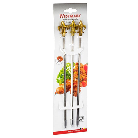 Szaszłyk z mięsa lilii Westmark - stal nierdzewna - 24 cm - zestaw 3 sztuk
