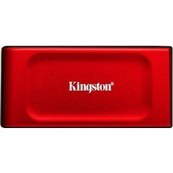 Przenośny zewnętrzny dysk SSD Kingston xs1000 1 TB (czerwony czarny, sxs1000r 1000g, USB-A 3.2 (10 GBit s))
