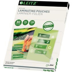 Leitz - folie do laminowania - a4 - 80 mikronów - 100 sztuk