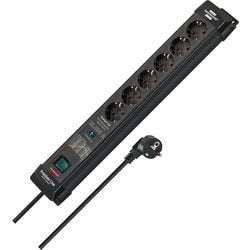 Ochrona przeciwprzepięciowa Brennerstuhl premium-line 26000a 6-kierunkowa czarna 1,8 m h05vv-f 3g1,5