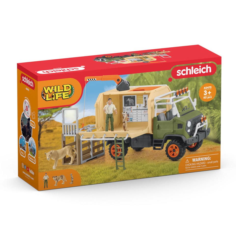 Duża ciężarówka ratunkowa dla zwierząt Schleich Wild Life 42475
