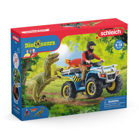 Lot Schleich Dinosaur z Velociraptor na Quad 41466