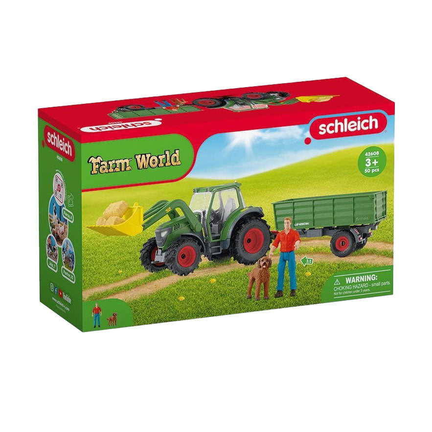Ciągnik rolniczy Schleich Farm World z przyczepą 42608
