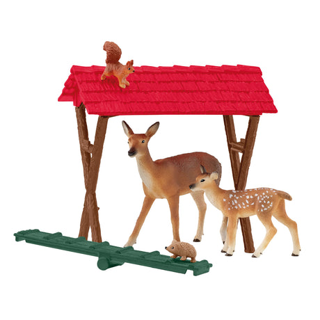 Świat farmy Schleich karmi leśne zwierzęta 42658