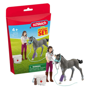 Klub koni Schleich Pani Kramer ze źrebakiem 42752