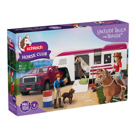 Ciężarówka Schleich Horse Club nad jeziorem z przyczepą 42705