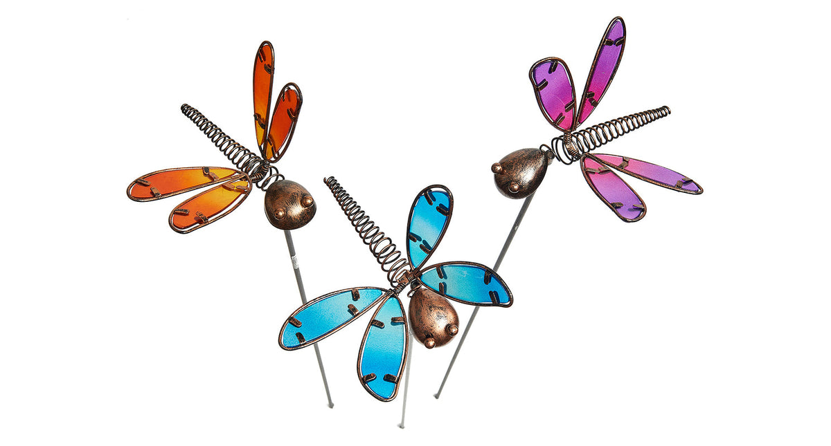 Tuinsteker libelle 'sparkle' 3 assorti 95cm