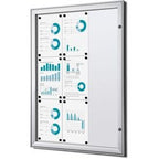 Vergrendelbaar notitiebord showdown scs9xa4b1 zilver aluminium