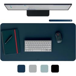 Duża podkładka na biurko Leitz 80×40 cm – antypoślizgowa – podkładka na biurko – wodoodporna – pod mysz klawiaturową – ciemnoniebieski