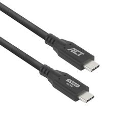 Kabel USB-C akt USB-C męski USB-C męski 1 m czarny