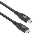 Kabel USB-C akt USB-C męski USB-C męski 1 m czarny