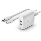 Ładowarka sieciowa USB Belkin biała 24 W