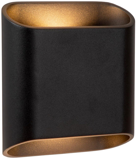 Lucide atila - kinkiet wewnętrzny, zewnętrzny - LED ściemnialny - 2x5w 2700k - ip65 - czarny