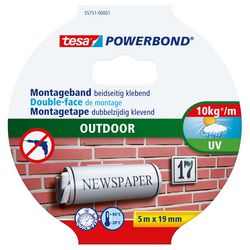Dwustronna taśma montażowa Tesa Powerbond do zastosowań zewnętrznych, 5m:19mm