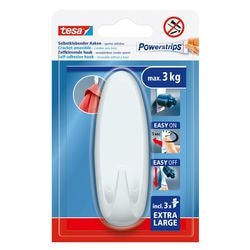 Haczyk samoprzylepny tesa do 3kg biały