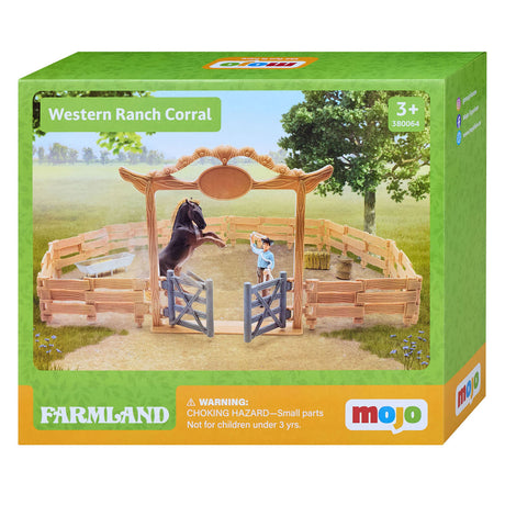 Mojo Farmland Western Ranch z zestawem koni i kowboju - 380064