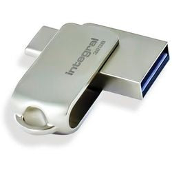 Zintegrowana pamięć USB 32 GB USB typu A USB typu C srebrna