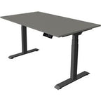 Biurko stojące Kerkmann move 1 stabilny grafit, szary 1270 mm x 1400 mm