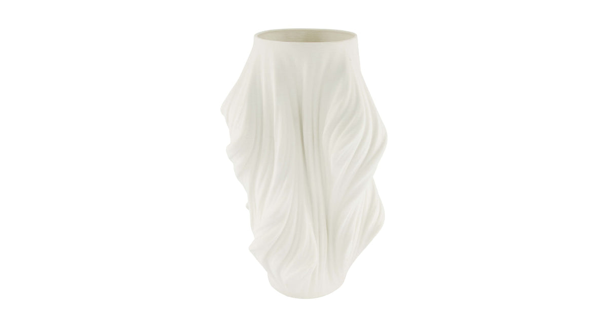 Vase 3d ceramic 25x25x40cm white