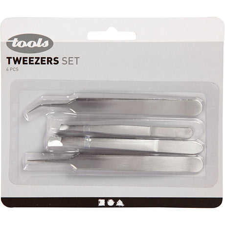 Creotime https: www.cchobby.nl zestaw-pęset-l-9-12-cm-4-sztuka-1-pudełko