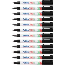 Marker permanentny artline 700 średni 0,7mm czarny okrągły przyjazny dla środowiska