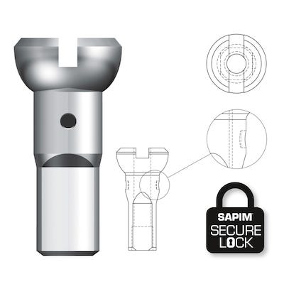 Nypel do szprych Sapim 14g 14mm Secure Lock mosiądz (100szt)