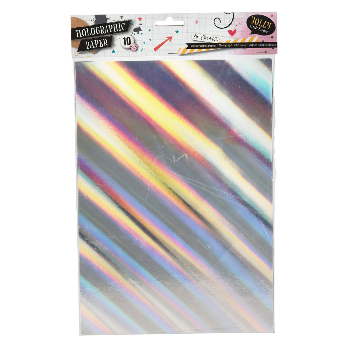 Papier holograficzny A4, 10 arkuszy