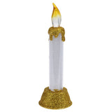 Świeca LED z świątecznym brokatem, 15 cm.