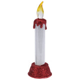 Świeca LED z świątecznym brokatem, 15 cm.