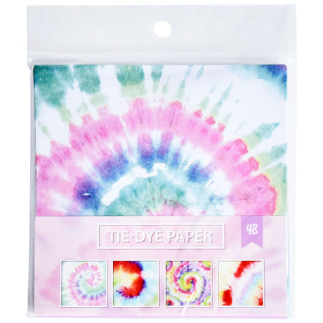 Kolorowy papierowy wzór tie-dye, 15x15cm