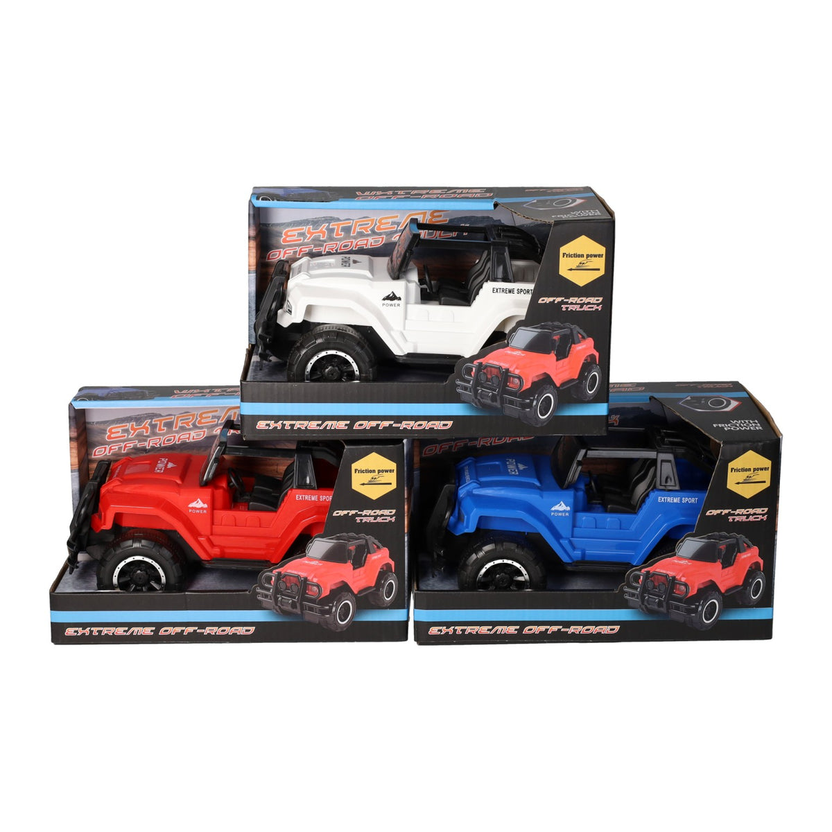 Jeep cierny 4x4 poza drogą, 21cm