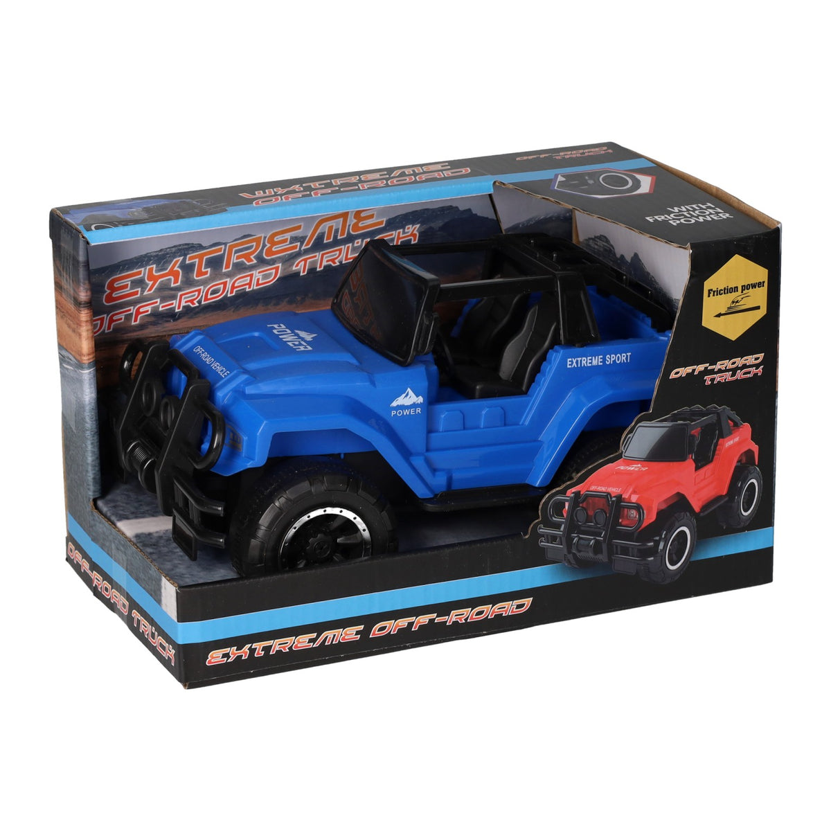 Jeep cierny 4x4 poza drogą, 21cm