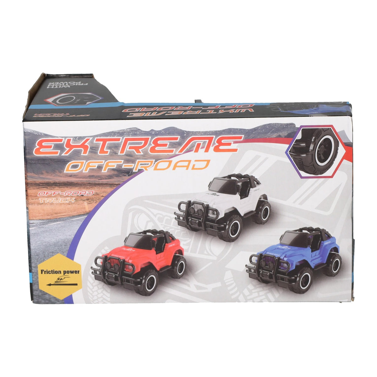 Jeep cierny 4x4 poza drogą, 21cm