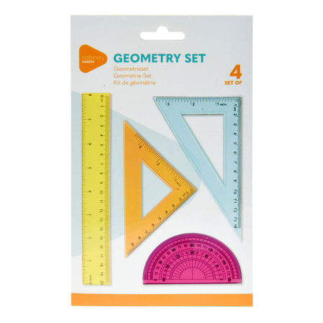 Zestaw geometrii kolorowy, 4 szt.