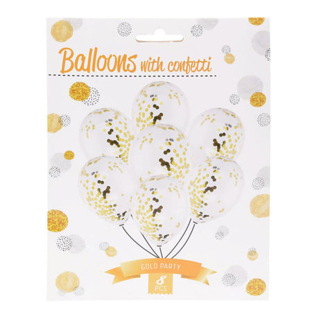 Balony ze złotym konfetti