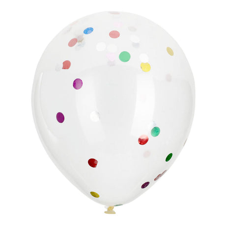 Balony z konfetti wielokolorowe, 8 szt.