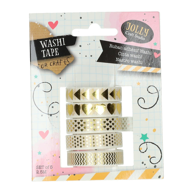 Taśma papierowa washi, zestaw 5 szt