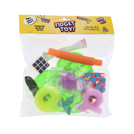 Koopman zestaw zabawek fidget kolorowe zabawki sensoryczne 12 sztuk.