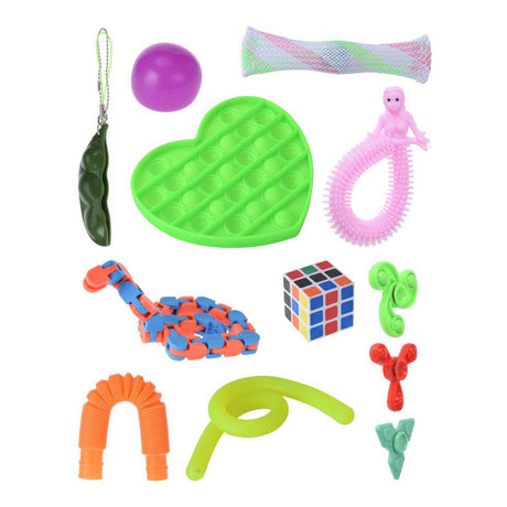 Koopman zestaw zabawek fidget kolorowe zabawki sensoryczne 12 sztuk.