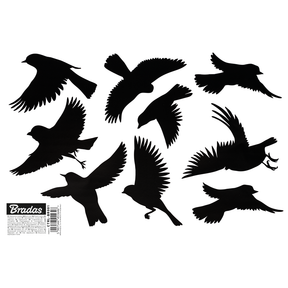 Bradas kleine vogel schrik stickers 9szt. 10 lakens van schrikken