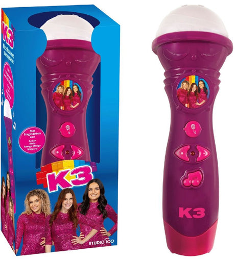 K3 microfoon met stemopname - paars