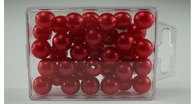 Parels los rood 14mm 35 stuks