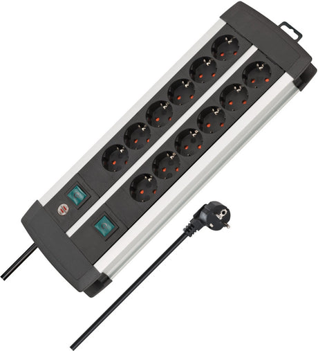 Listwa zasilająca Brennerstuhl premium duo alu-line bn3084 czarna, biała