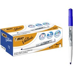 Marker do tablic suchościeralnych bic 1741 velleda plastikowy uchwyt szeroki 1-4mm niebieski okrągły