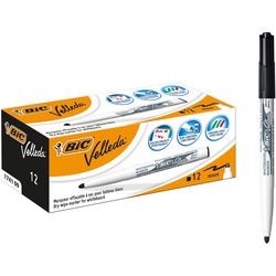 Marker do tablic suchościeralnych BIC 1741 Uchwyt plastikowy Velleda szeroki 1,4 mm czarny okrągły