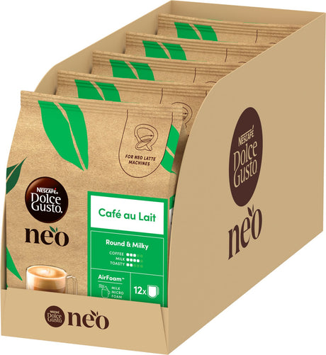 Nescafé dolce gusto neo saszetki cafe au lait - 5x12 saszetek na 12 filiżanek kawy