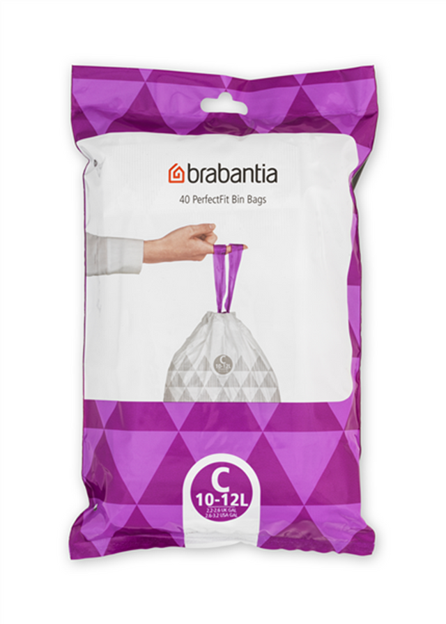 Worki na śmieci Brabantia Perfectfit 10-12 litrów c opakowanie z dozownikiem 40 worków